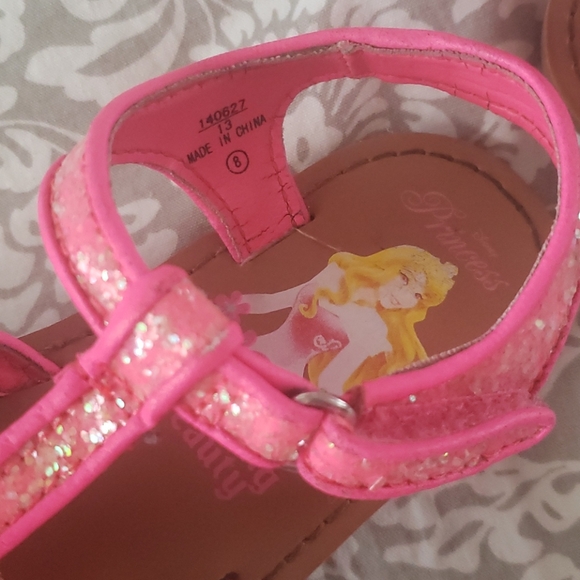 Disney Princess Sleeping Beauty Pink Glitter Sandals - Picture 5 of 7